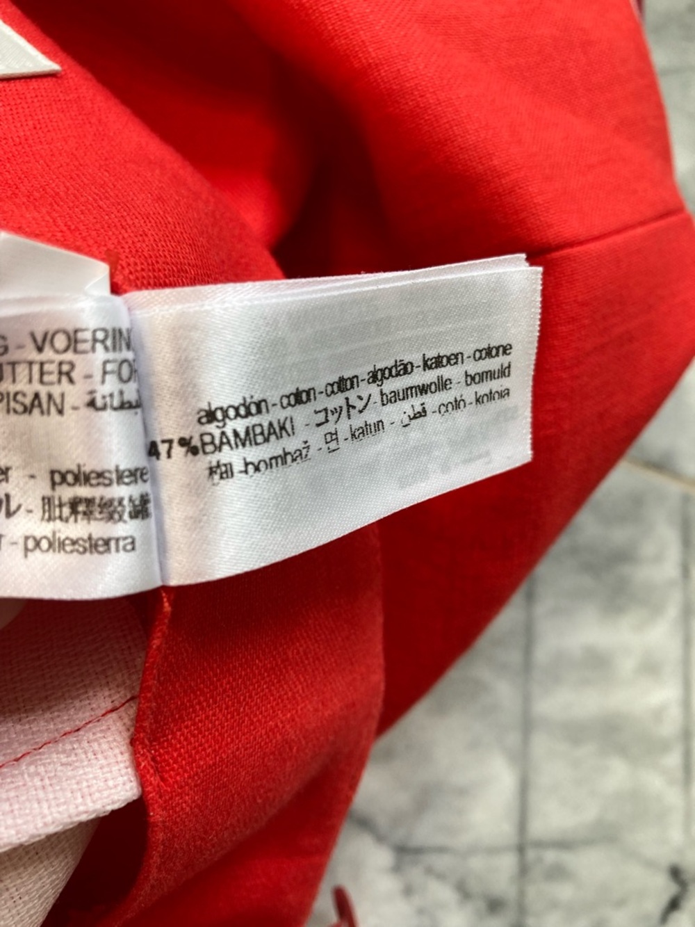 ZARA Red White Floral Linen Cotton Pencil Skirt - Picture 8 of 11